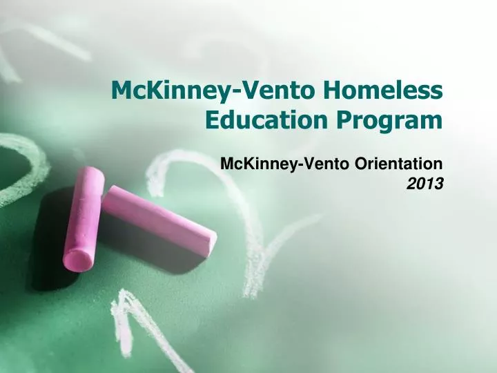 mckinney vento homeless education program n.