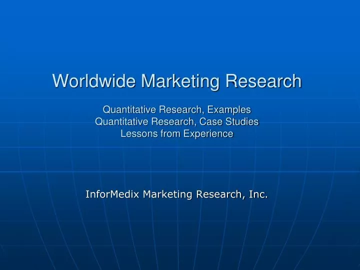 quantitative research example in marketing