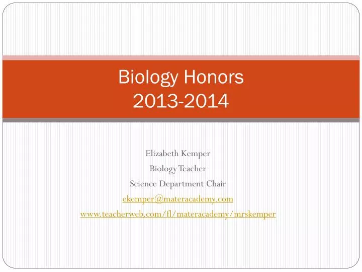 biology honors 2013 2014 n.