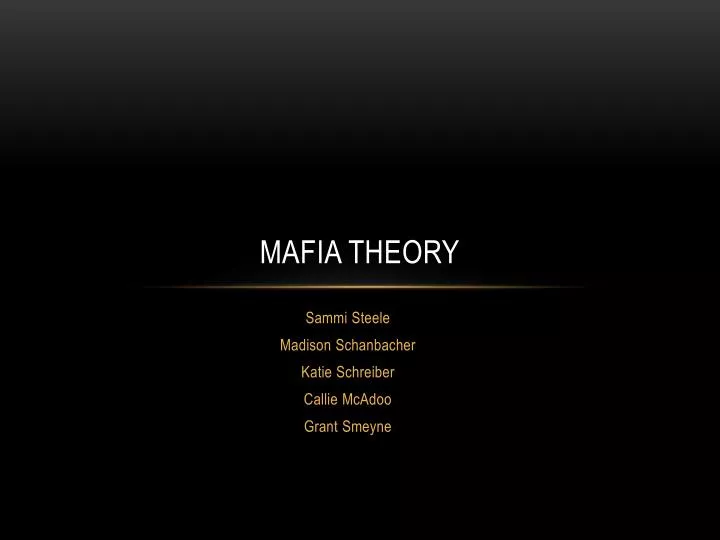 mafia definition mafia definition