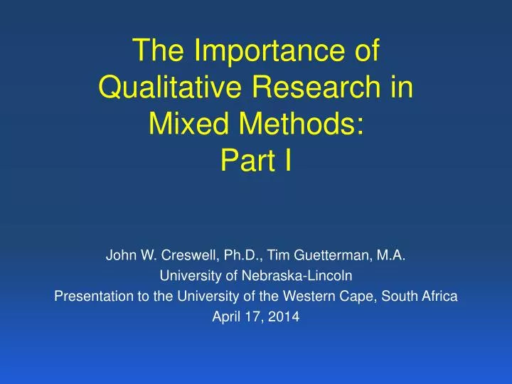 why is qualitative research important