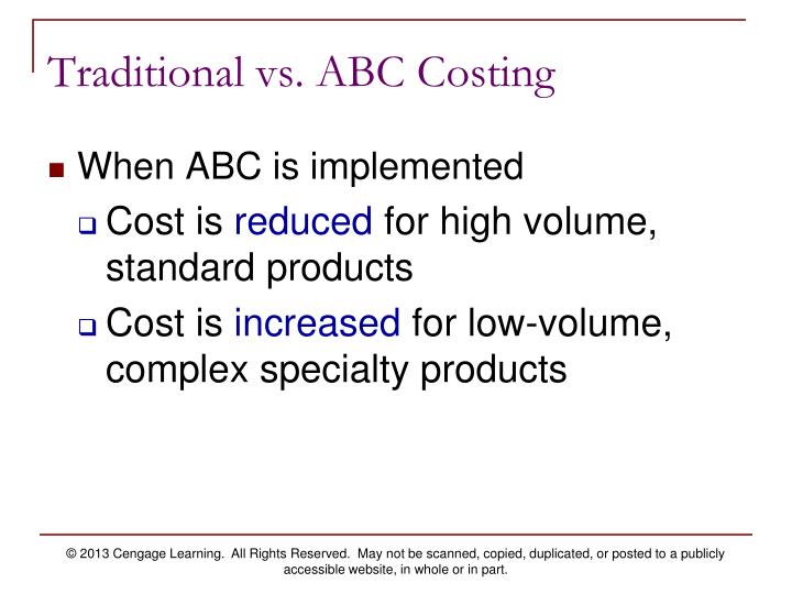 activity based costing vs traditional