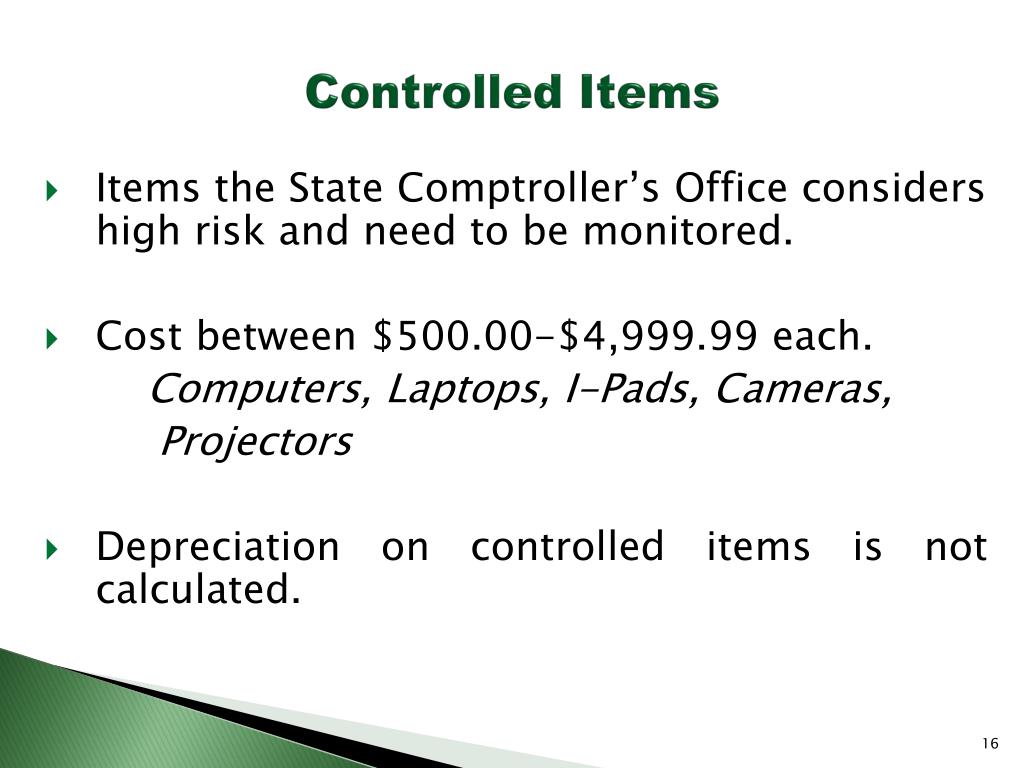 Controlable Items PPT - Welcome to Texas A&M University-Corpus Christi Inventory Training ...
