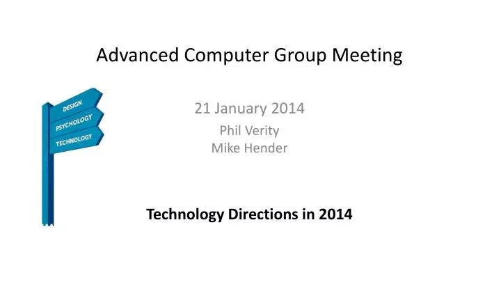 advanced computer group meeting n.