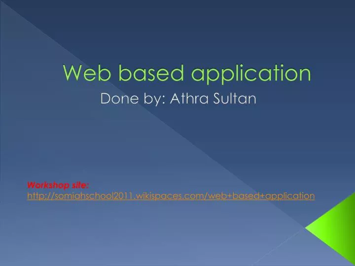 web based application n.