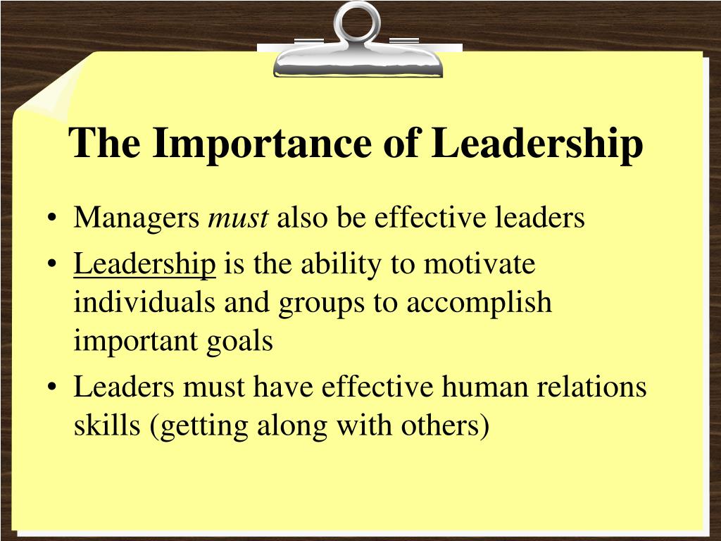 speech on importance of leadership