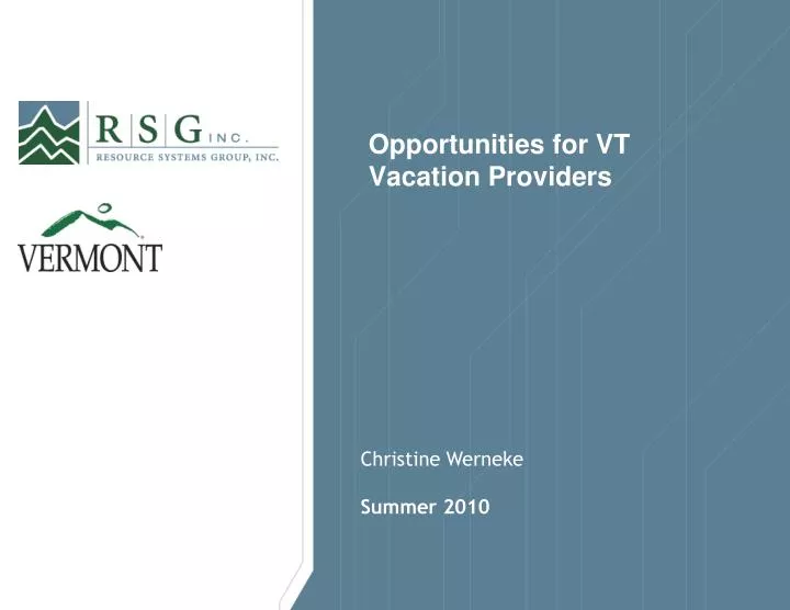 opportunities for vt vacation providers n.