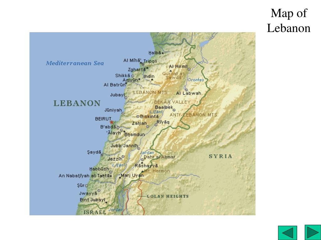 Map Of Lebanon1 L 