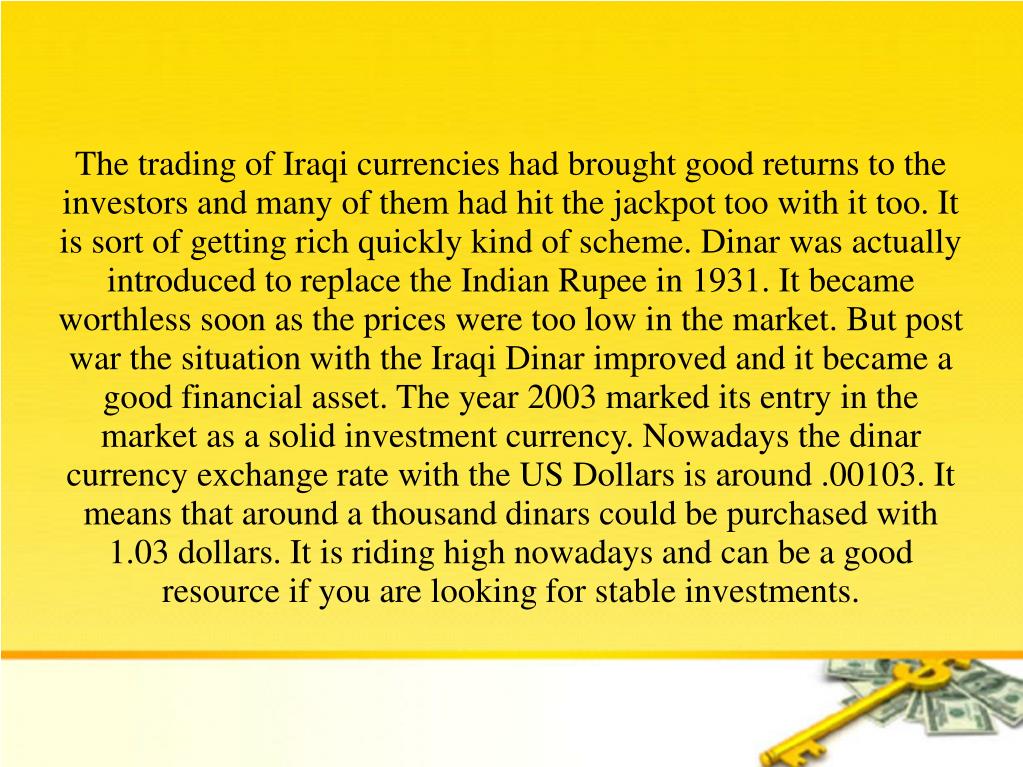 PPT Purchasing Iraqi Dinar A Good Investment Option PowerPoint