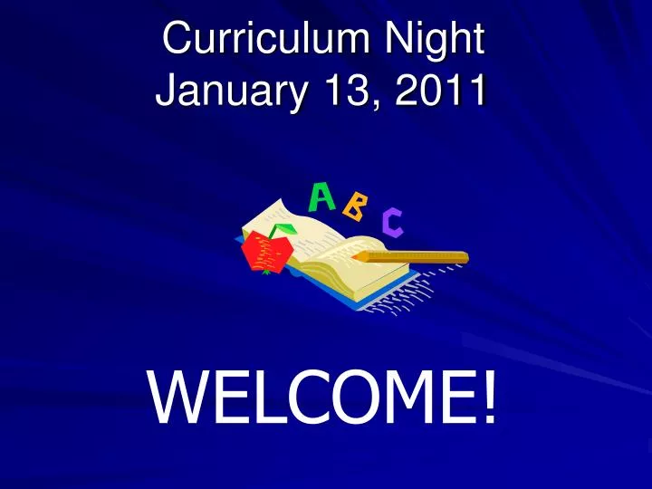 curriculum night january 13 2011 n.