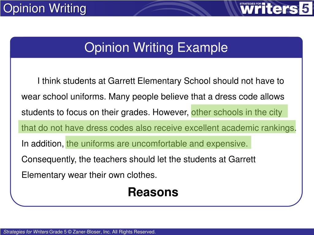 Define opinion statement