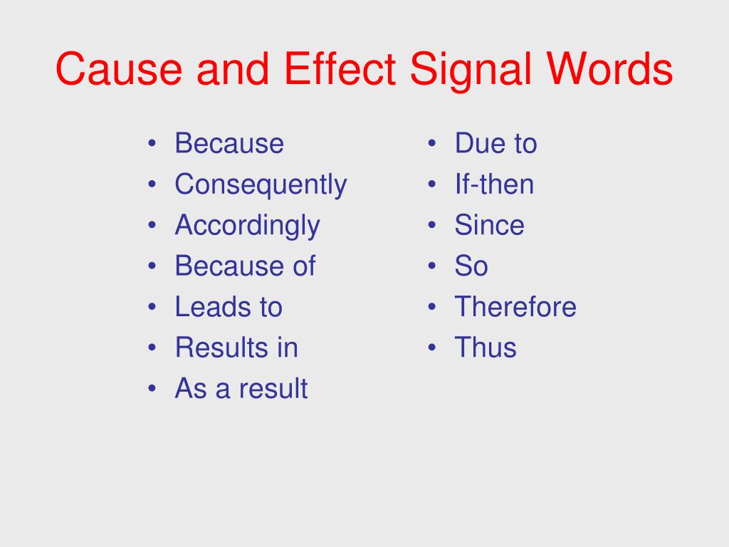 PPT Signal Words Patterns Of Organization PowerPoint Presentation 