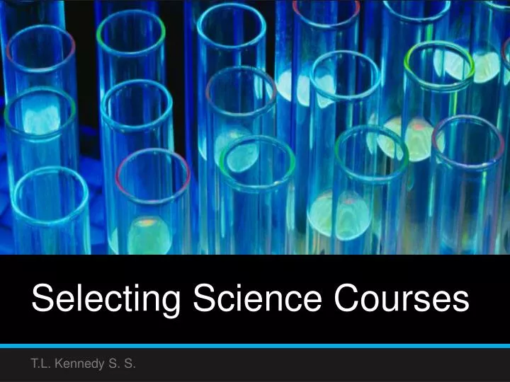 selecting science courses n.