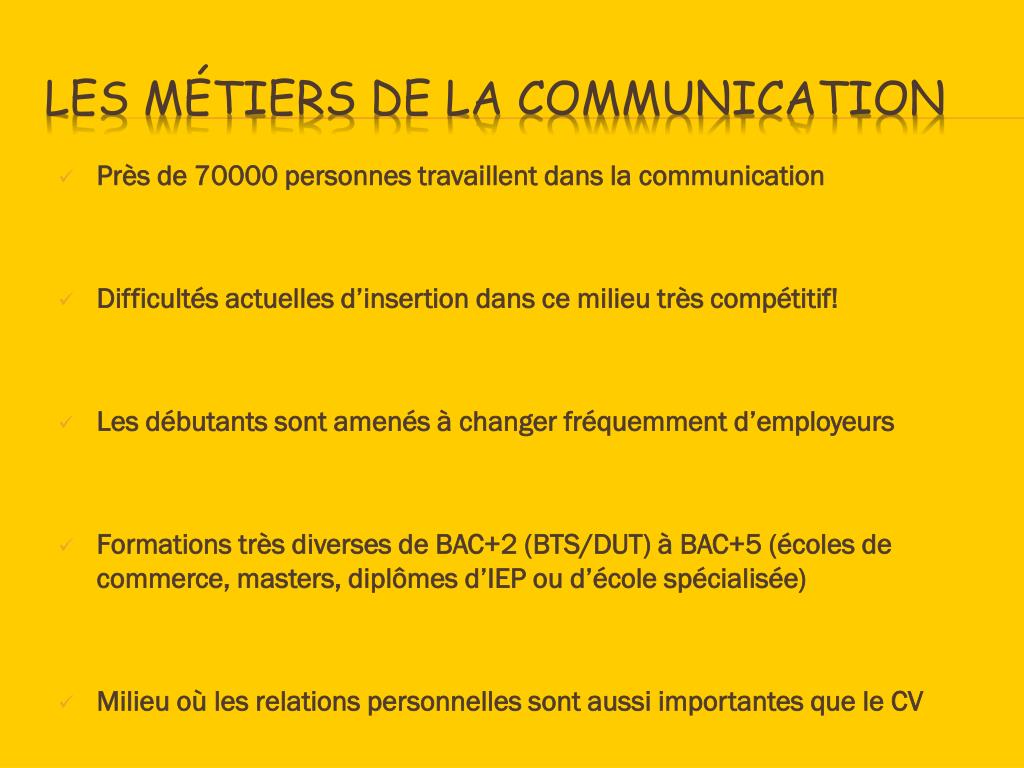 PPT - Les métiers et les formations de l’Information et de la ...