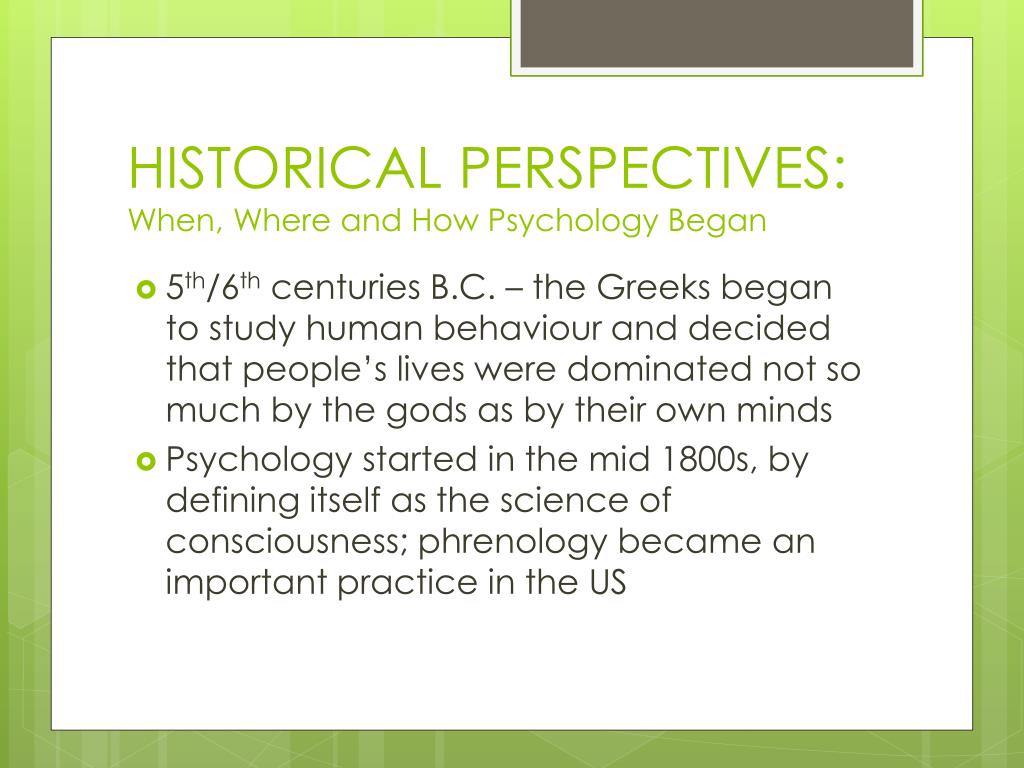 Historical Perspectives in psychology - HubPages