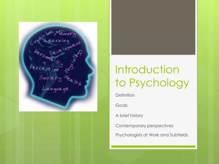 introduction to psychology presentation