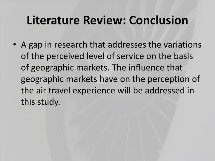 example conclusion for literature review
