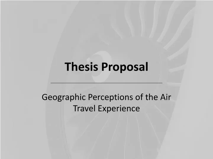 thesis proposal formats