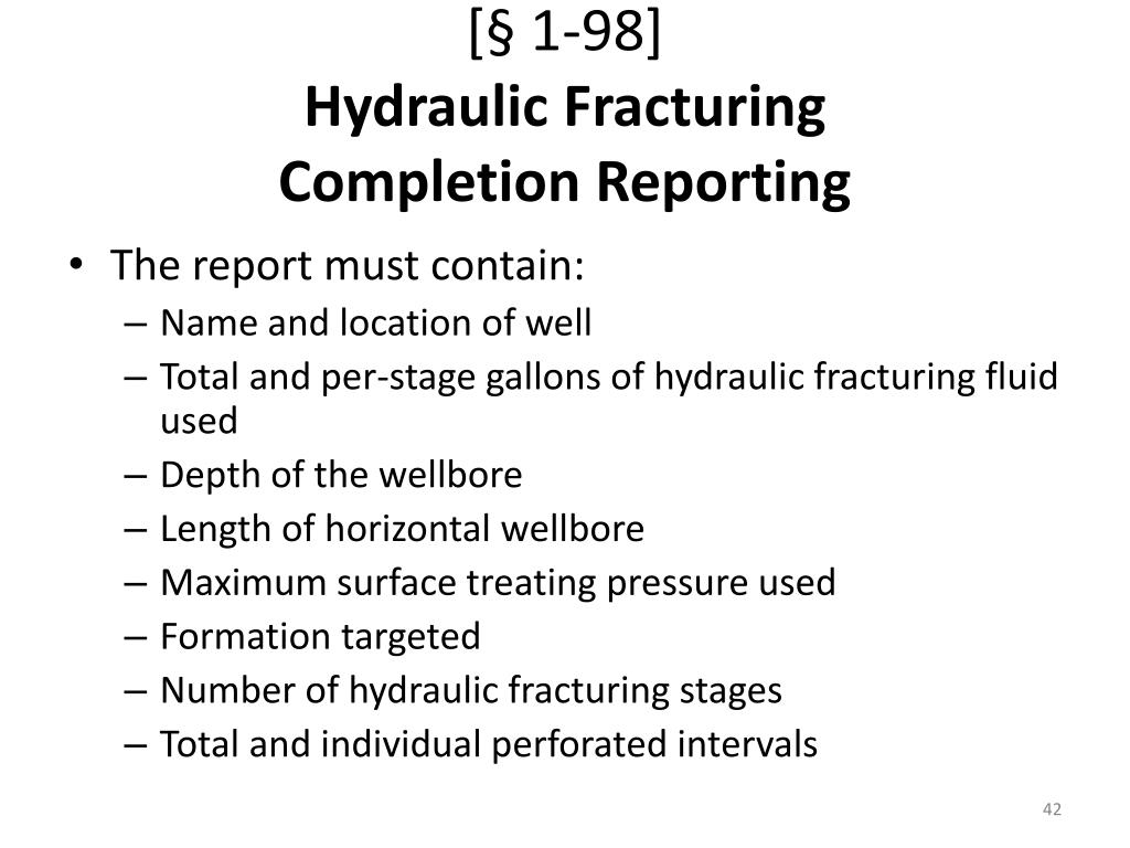PPT Hydraulic Fracturing Regulatory Act Public Act 98 0022 Fracking