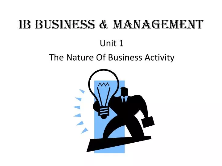 unit 15 managing business activities unit 15 managing business activities