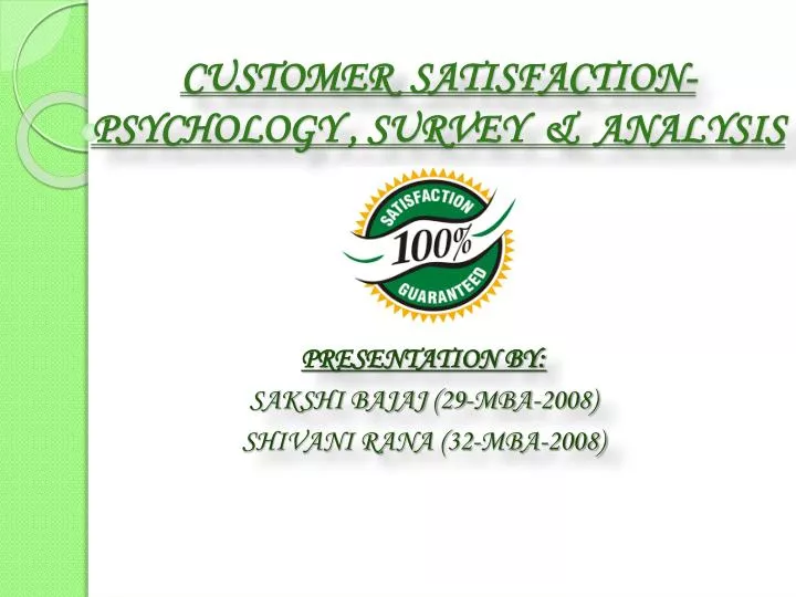 customer satisfaction survey ppt