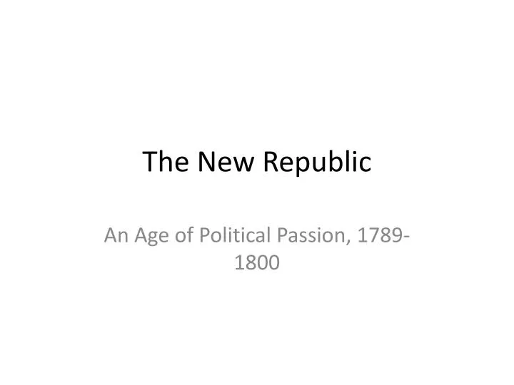 the new republic n.