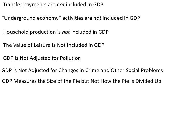 what is not included in gdp