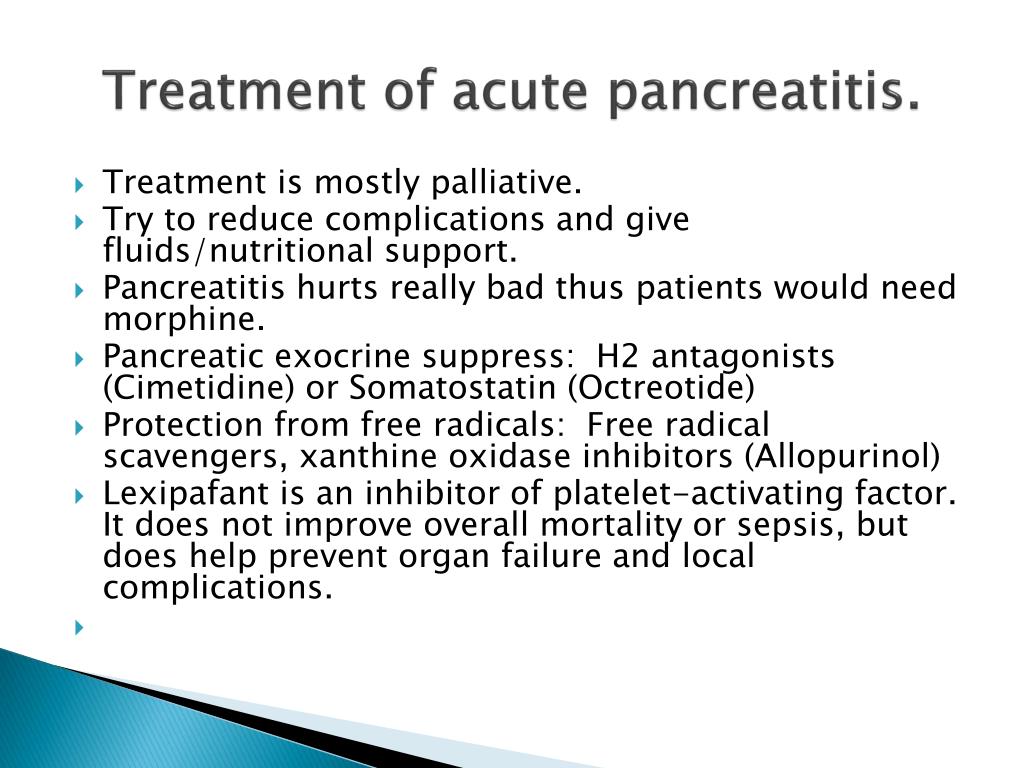 pancreatitis pain treatment