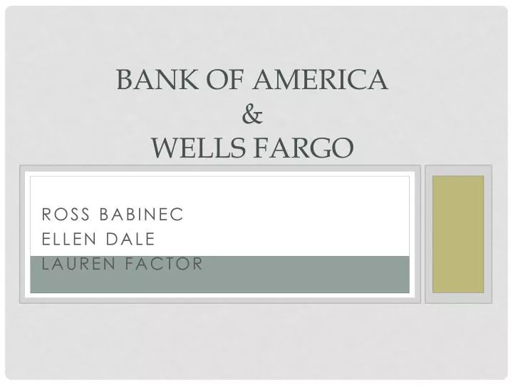 bank of america wells fargo n.
