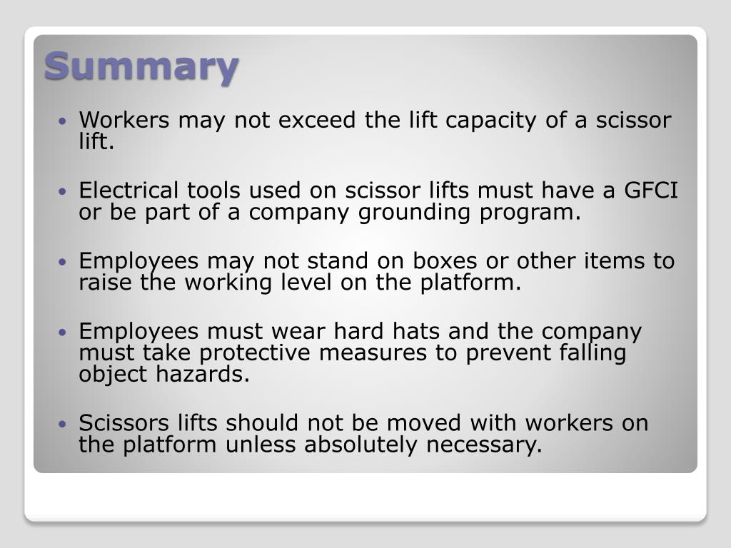 PPT Scissor Lift Safety Training PowerPoint Presentation, free