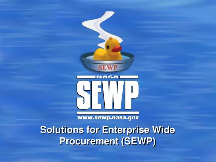 solutions for enterprise wide procurement sewp n.