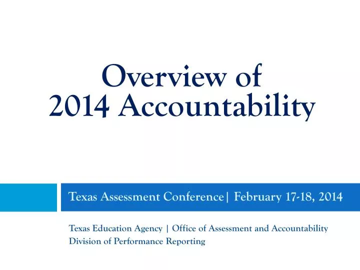 PPT Texas Assessment Conference February 1718, 2014 PowerPoint