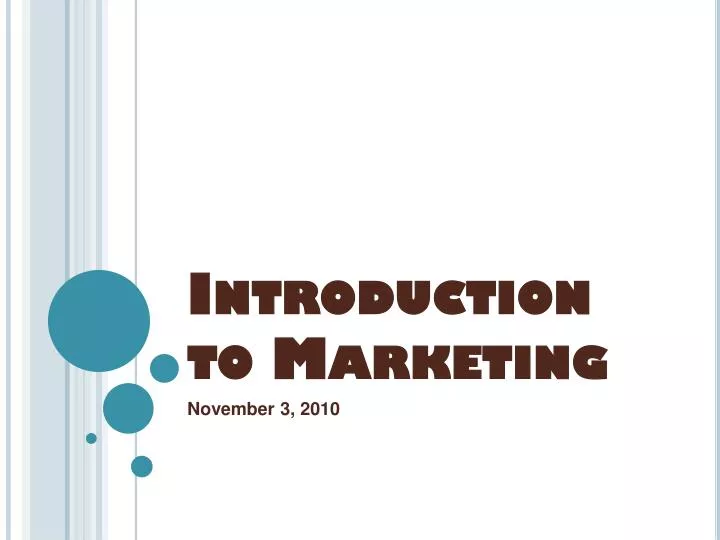 introduction to marketing presentation