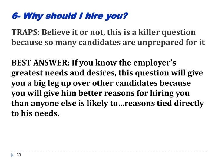why should an employer hire you ronni kaptanband co interview question why should we hire you