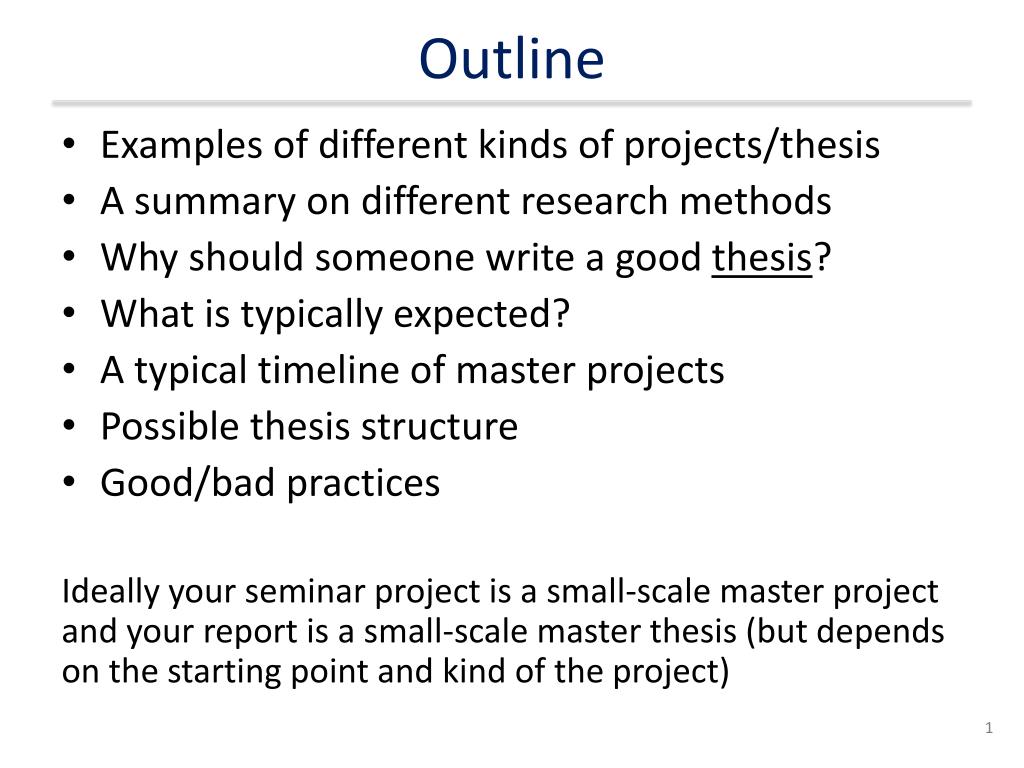 how to write thesis for msc project