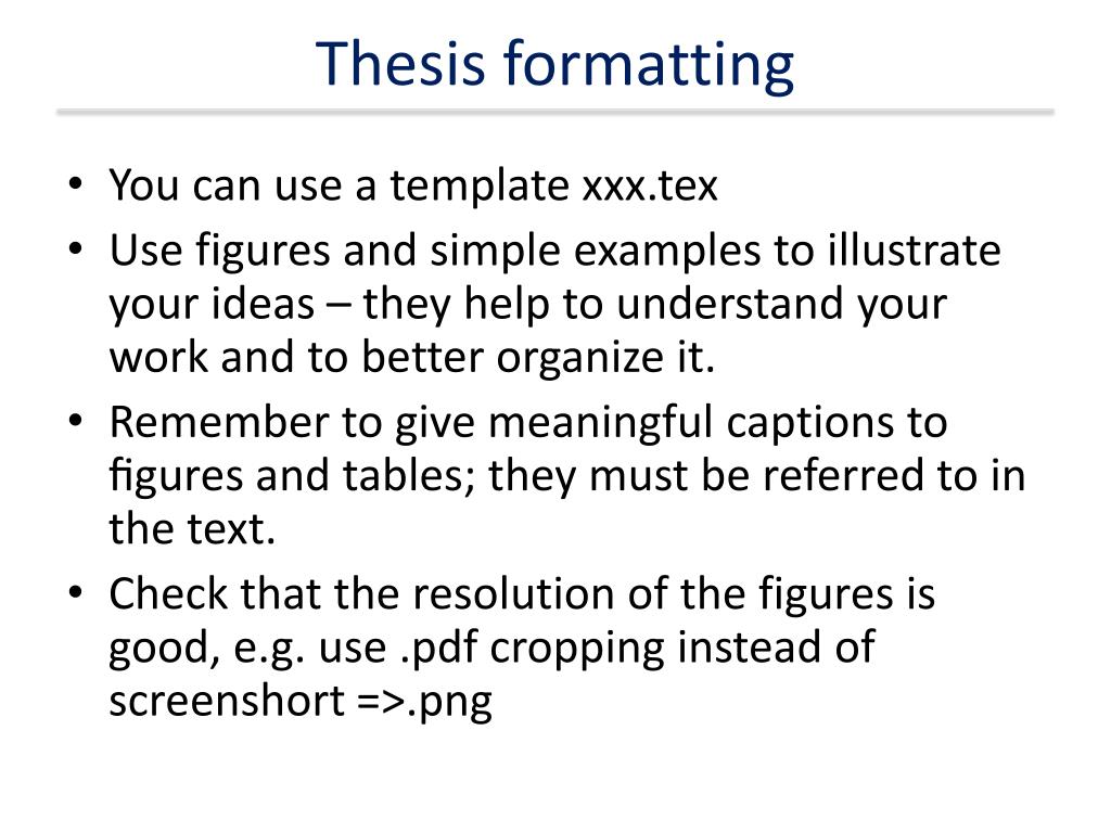 PPT - How to Write a Good MSc Thesis PowerPoint Presentation, free ...