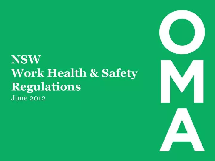 PPT NSW Work Health & Safety Regulations June 2012 PowerPoint