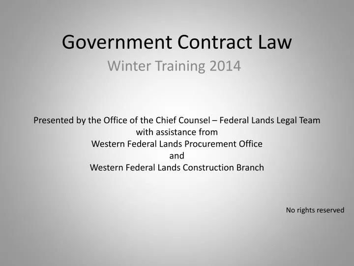 government contract law n.