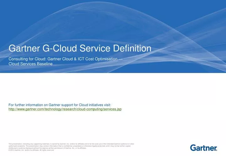 PPT Gartner GCloud Service Definition PowerPoint Presentation, free