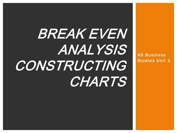 break even analysis constructing charts n.