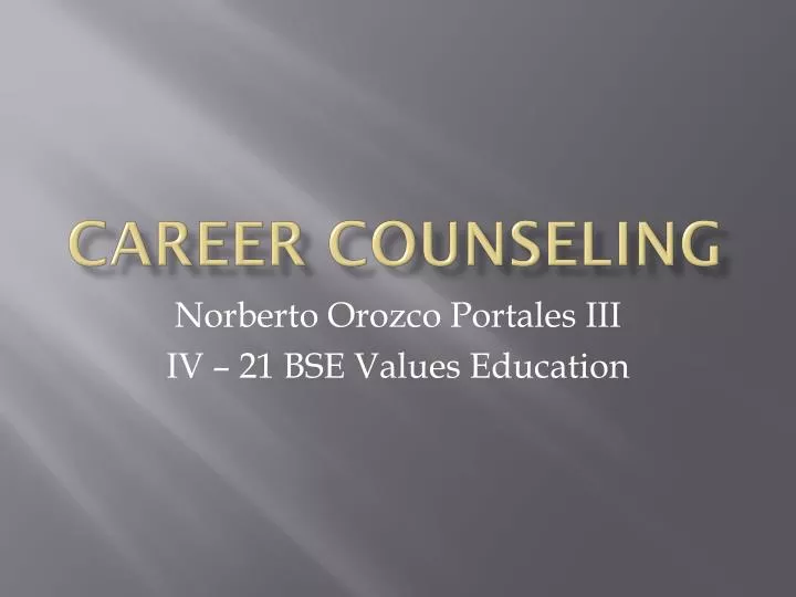 career counseling n.