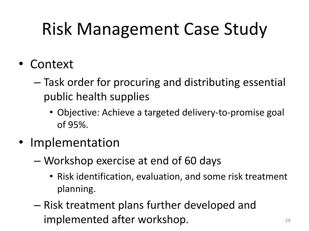 it risk management case study