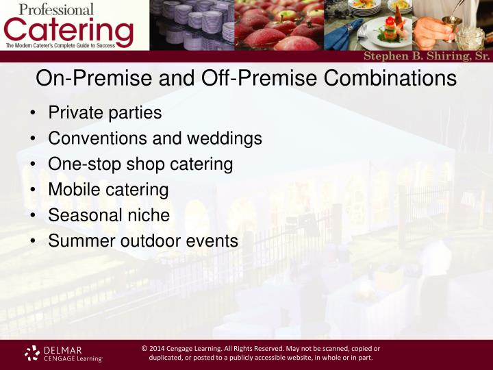 Off Premise Caterer Convenience - No Kitchen Required