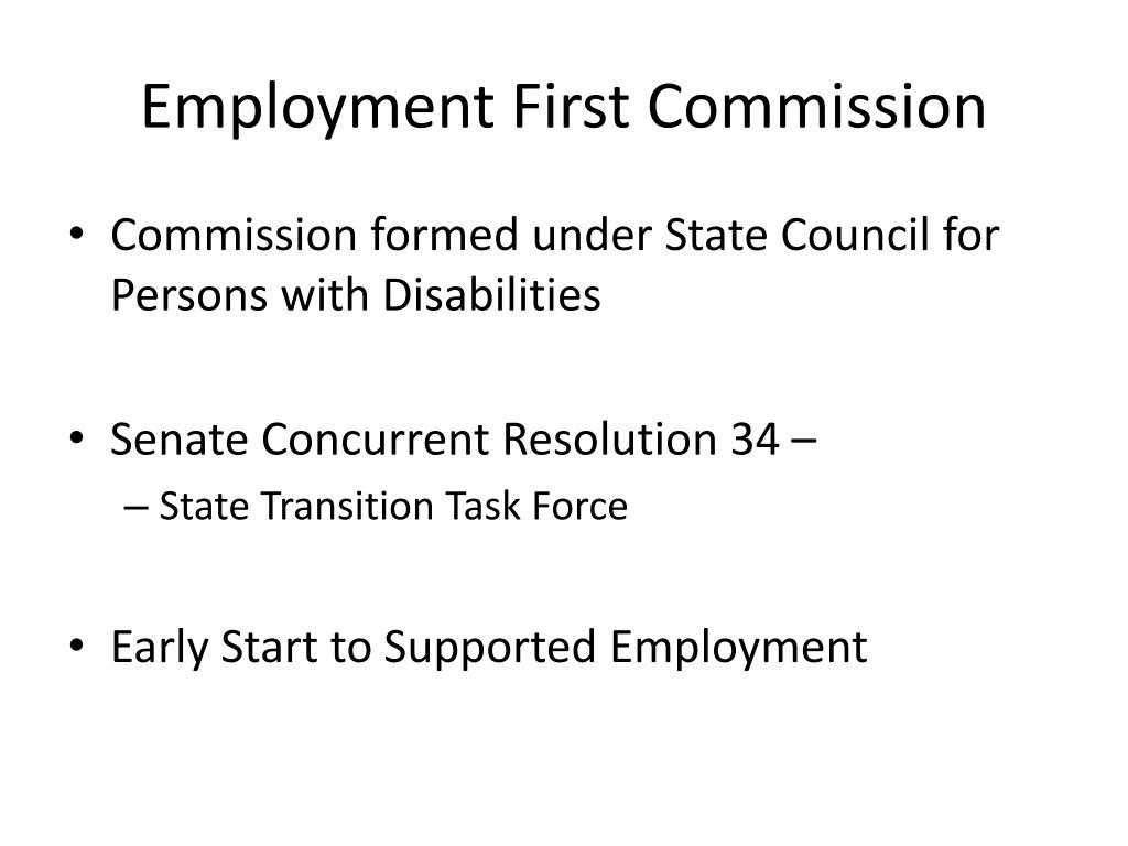 PPT - Employment First: The National Discussion on Post Secondary ...