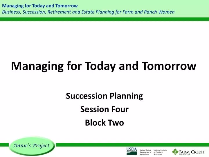 PPT - Managing for Today and Tomorrow PowerPoint Presentation, free ...
