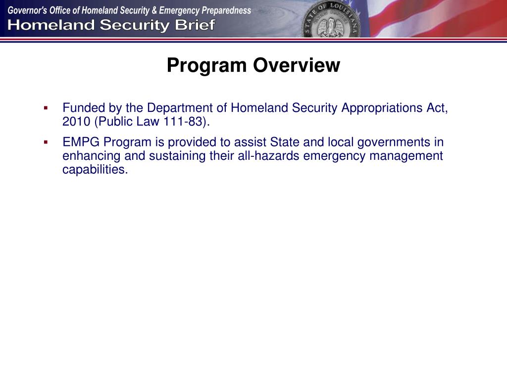 PPT - Governor’s Office of Homeland Security & Emergency Preparedness ...