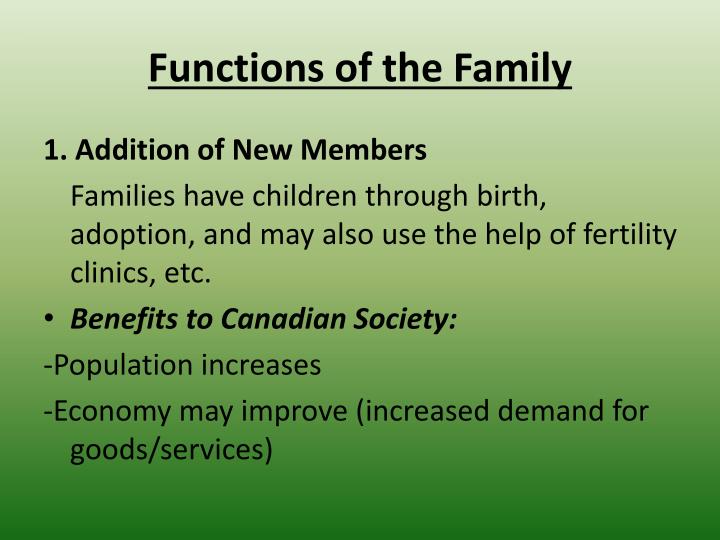 ppt functions of the family powerpoint presentation id 1645813 family functions