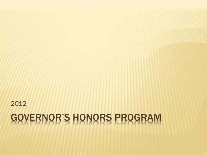 PPT Governor’s Honors Program PowerPoint Presentation, free download ID1646241