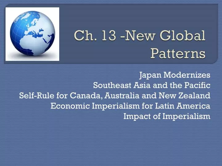 new global patterns new global patterns