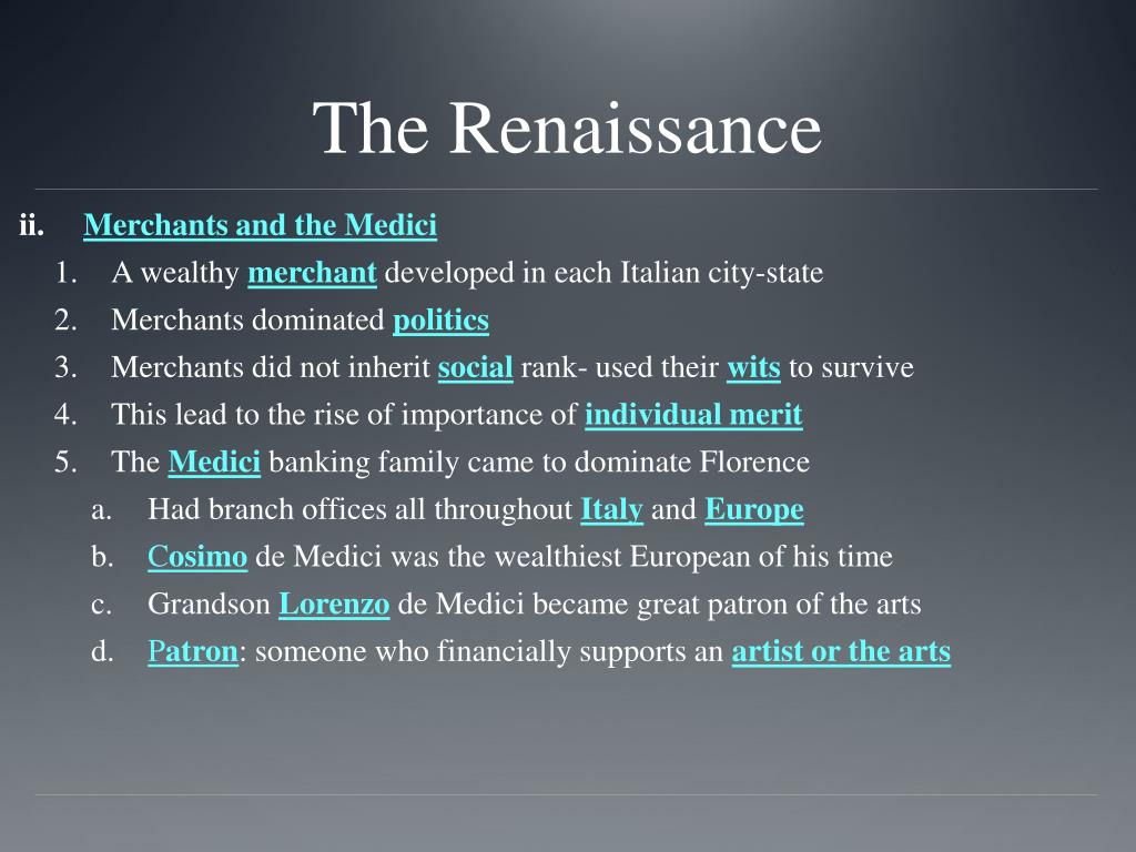 PPT The Renaissance The Renaissance in Italy